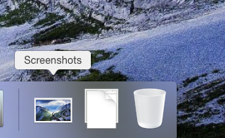 Screenshots in dock