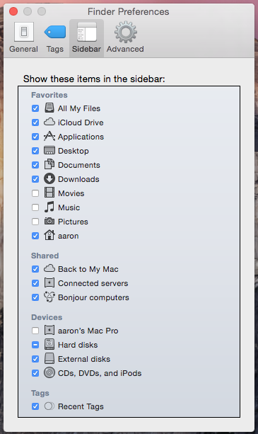 Finder Sidebar